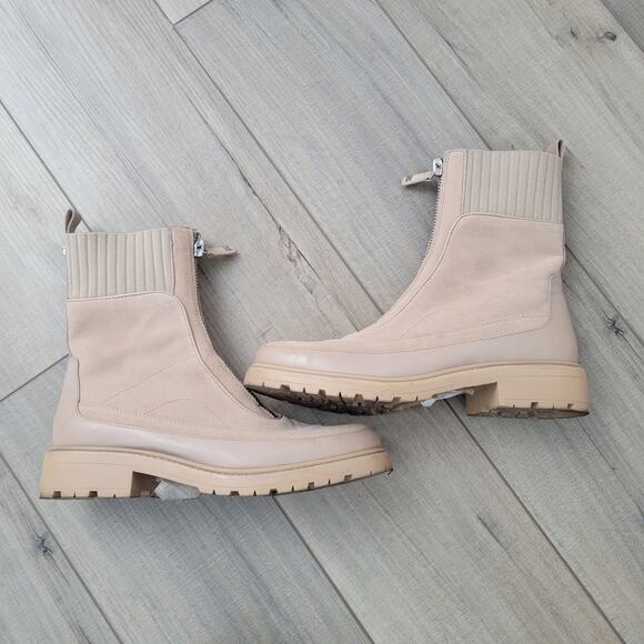 Sam Edelman Shoes - Sam Edelman Leone Lug Sole Chelsea Boot Sesame Tan Zip Up Boots Women Sz 10 M